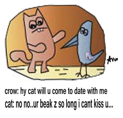 Cartoon: Cat..Crow.. Date (medium) by anupama tagged date