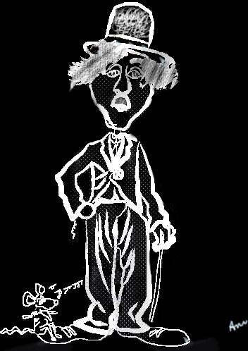 Cartoon: Charlie chaplin (medium) by anupama tagged charlie,chaplin