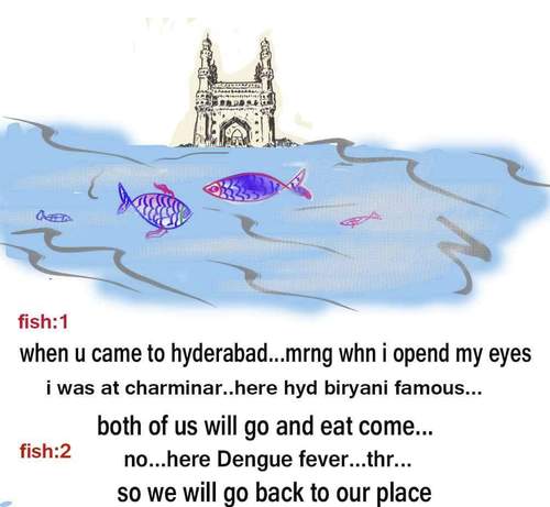 Cartoon: Hyderabad floody (medium) by anupama tagged hyderabad,floods