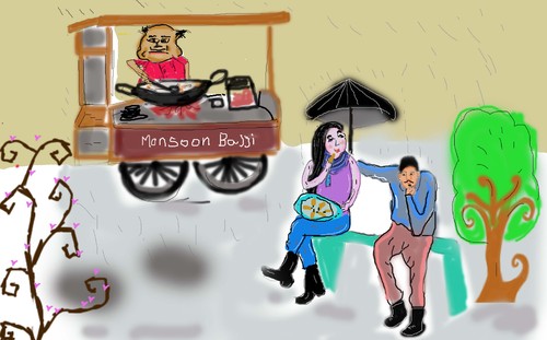 Cartoon: street food (medium) by anupama tagged street,food