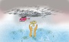 Cartoon: flood victim hands asking for he (small) by anupama tagged flood,victims