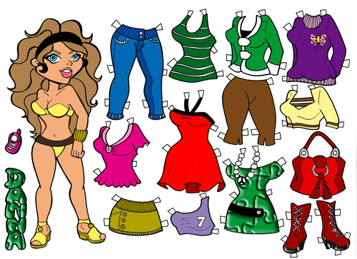 Cartoon: PAPER DOLL (medium) by DeVaTe tagged paper,doll,muneca,recortable,mariquitas
