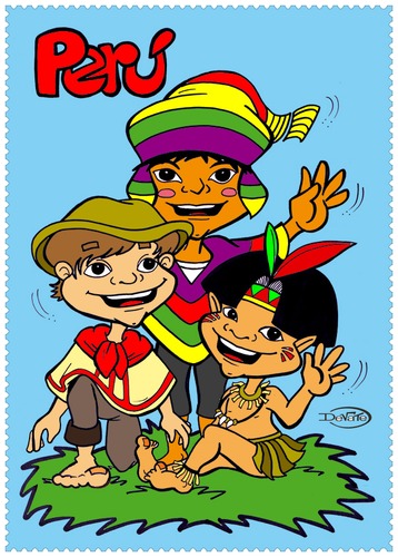 Cartoon: Peru (medium) by DeVaTe tagged peruvian,children