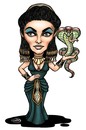 Cartoon: Elizabeth Taylor as Cleopatra (small) by DeVaTe tagged liz,taylor,elizabeth,cleopatra,beauty,hollywood