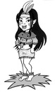 Cartoon: peruvian amazon woman (small) by DeVaTe tagged peruvian woman peru toon culture tribal