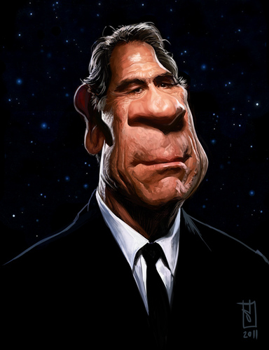 Cartoon: Tommy Lee Jones (medium) by sting-one tagged lee,tommy,mib