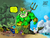 Cartoon: You shall not pass! (small) by ketsuotategami tagged polution,earth,ocean,nature,poseidon