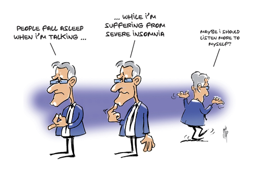 Cartoon: Boring Politicians (medium) by stip tagged kris,peeters,prime,minister,belgium,flanders,politician,boring,sleep,insomnia,kris,peeters,prime,minister,belgium,flanders,politician,boring,sleep,insomnia