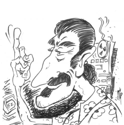 Cartoon: Frank Zappa (medium) by stip tagged frank,zappa,caricature