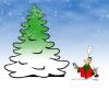 Cartoon: Man against Nature (small) by stip tagged christmas xmas axe snow tree pine