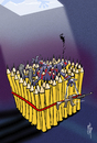 Cartoon: Pencil Revenge (small) by stip tagged terrorism,charlie,hebdo,paris,is,al,qaeda