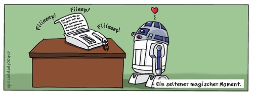 Cartoon: Schoolpeppers 136 (medium) by Schoolpeppers tagged star,wars,r2d2,love