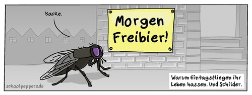 Cartoon: Schoolpeppers 214 (medium) by Schoolpeppers tagged bier,eintagsfliegen