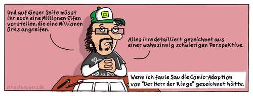 Cartoon: Schoolpeppers 23 (medium) by Schoolpeppers tagged faul,sascha,zeichnen