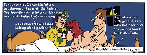 Cartoon: Schoolpeppers 262 (medium) by Schoolpeppers tagged polizei,beziehung