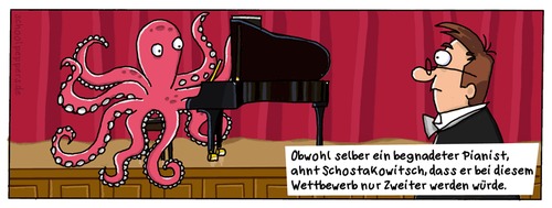 Cartoon: Schoolpeppers 26 (medium) by Schoolpeppers tagged musik,tiere,tintenfisch