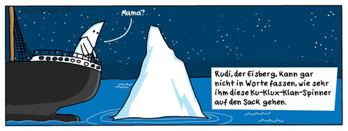 Cartoon: Schoolpeppers 43 (medium) by Schoolpeppers tagged eisberg,rudi,kukluxklan
