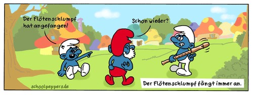 Cartoon: Schoolpeppers 51 (medium) by Schoolpeppers tagged schlümpfe