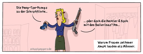 Cartoon: Schoolpeppers 77 (medium) by Schoolpeppers tagged amok,männer,frauen