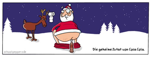 Cartoon: Schoolpeppers 80 (medium) by Schoolpeppers tagged cola,coca,weihnachtsmann