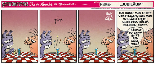 Cartoon: Schweinevogel Jubiläum (medium) by Schweinevogel tagged präsentation,präsentieren,müll,feuerwerk,tischfeuerwerk,rakete,feste,fest,jubiläum,feiern,doof,iron,schweinevogel,comicstrip,comic,funny,novel,short,schwarwel,jubeln,jubileren,ehrentag,gedenktag,erinnerung,vergnügen,freude,freuen