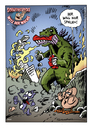 Cartoon: Schweinevogel Witz der Woche 045 (small) by Schweinevogel tagged schweinevogel funny witz cartoon schwarwel godzilla