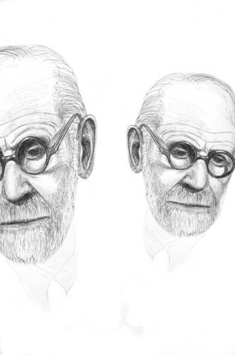 Cartoon: freud (medium) by sasch tagged freud,psychoanalyse,ich,es,libido,wien