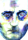 Cartoon: edgar allan poe (small) by sasch tagged vision,morbid,poe,laudanum,maske,rabe