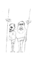 Cartoon: gladiatoren gegen den KAPITALISM (small) by sasch tagged kapitalismus,chavez,achmadinedschad