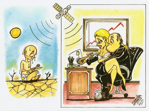 Cartoon: internet  sin frontera (medium) by DANIEL EDUARDO VARELA tagged indigente