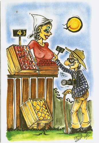 Cartoon: la dulsura del sabor (medium) by DANIEL EDUARDO VARELA tagged pomelos