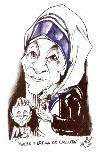 Cartoon: Madre teresa de Calcuta (medium) by DANIEL EDUARDO VARELA tagged completo