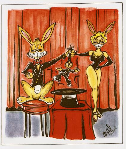 Cartoon: magia (medium) by DANIEL EDUARDO VARELA tagged conejo