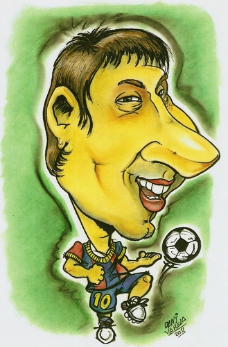 Cartoon: messi (medium) by DANIEL EDUARDO VARELA tagged footbal