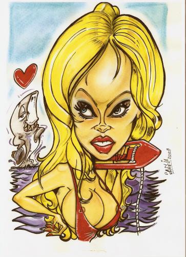 Cartoon: pamela anderson (medium) by DANIEL EDUARDO VARELA tagged lomaso