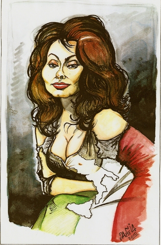 Cartoon: sofia loren (medium) by DANIEL EDUARDO VARELA tagged donna