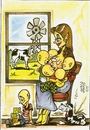 Cartoon: lactancia (small) by DANIEL EDUARDO VARELA tagged maternidad