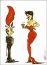 Cartoon: rojo (small) by DANIEL EDUARDO VARELA tagged vestido