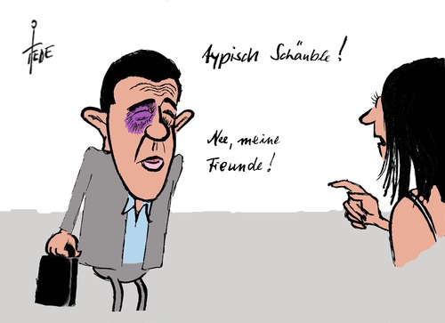 Cartoon: Blaues Auge (medium) by tiede tagged tsipras,syriza,griechenland,schäuble,eu,institutionen,troika,reformliste,tsipras,syriza,griechenland,schäuble,eu,institutionen,troika,reformliste