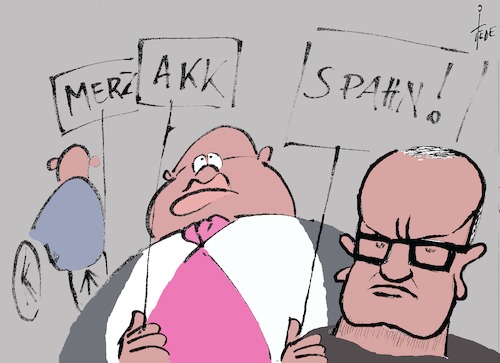 Cartoon: CDU (medium) by tiede tagged merz,kramp,karrenbauer,spahn,vorsitz,cdu,wahl,tiede,cartoon,karikatur,merz,kramp,karrenbauer,spahn,vorsitz,cdu,wahl,tiede,cartoon,karikatur