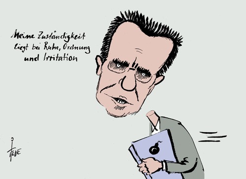 Cartoon: De Maiziere (medium) by tiede tagged presse,asyl,terrorwarnung,innenminister,maiziere,de,cartoon,karikatur,tiede,de,maiziere,innenminister,terrorwarnung,asyl,presse