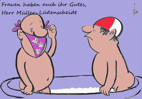 Cartoon: Frauen (medium) by tiede tagged müller,lüdenscheidt,loriot,frauen,tiede,cartoon,karikatur,müller,lüdenscheidt,loriot,frauen,tiede,cartoon,karikatur