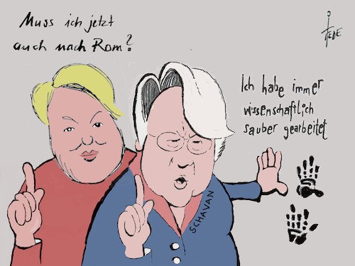 Cartoon: Giffey nach Rom? (medium) by tiede tagged franziska,giffey,familienministerin,doktorarbeit,plagiatsvorwürfe,annette,schavan,bildungsministerin,botschafterin,papst,tiede,cartoon,karikatur,franziska,giffey,familienministerin,doktorarbeit,plagiatsvorwürfe,annette,schavan,bildungsministerin,botschafterin,papst,tiede,cartoon,karikatur