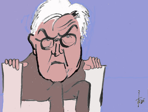 Cartoon: in Stein gemeißelt (medium) by tiede tagged steinmeier,prasident,spd,frank,walter,tiede,cartoon,karikatur,steinmeier,prasident,spd,frank,walter,tiede,cartoon,karikatur