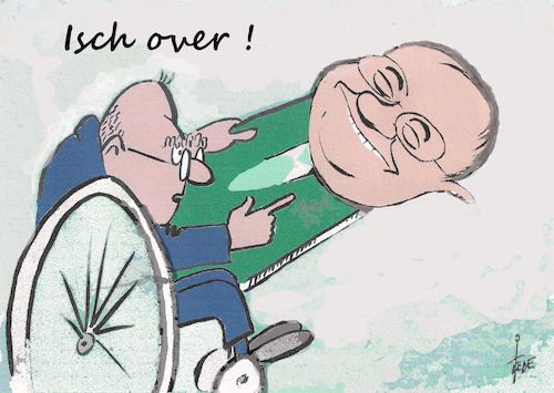 Cartoon: Kanzlerschaft (medium) by tiede tagged kanzlerschaft,laschet,schäuble,tiede,cartoon,karikatur,kanzlerschaft,laschet,schäuble,tiede,cartoon,karikatur