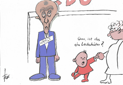 Cartoon: Ladenhüter (medium) by tiede tagged parteivorsitz,merz,friedrich,cdu,tiede,cartoon,karikatur,parteivorsitz,merz,friedrich,cdu,tiede,cartoon,karikatur