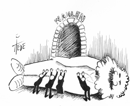 Cartoon: Gesine Lötzsch (medium) by tiede tagged linke,die,wahlen,gysi,gesine,lötzsch,marx,karl,kommunismus,kommunismus,karl marx,lötzsch,gysi,wahlen,linke,karl,marx