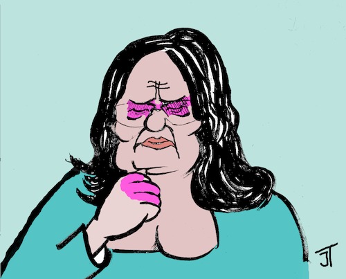 Cartoon: Nahles (medium) by tiede tagged andrea,nahles,spd,fraktionsvorsitzende,tiede,cartoon,karikatur,andrea,nahles,spd,fraktionsvorsitzende,tiede,cartoon,karikatur