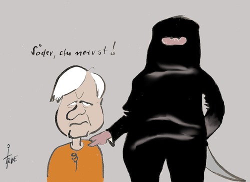 Cartoon: Söder (medium) by tiede tagged seehofer,söder,jungeunion,rücktritt,tiede,karikatur,cartoon,seehofer,söder,jungeunion,rücktritt,tiede,karikatur,cartoon