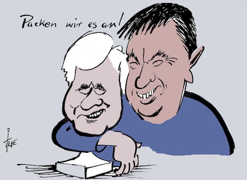 Cartoon: Söder CSU (medium) by tiede tagged söder,seehofer,csu,tiede,cartoon,karikatur,söder,seehofer,csu,tiede,cartoon,karikatur